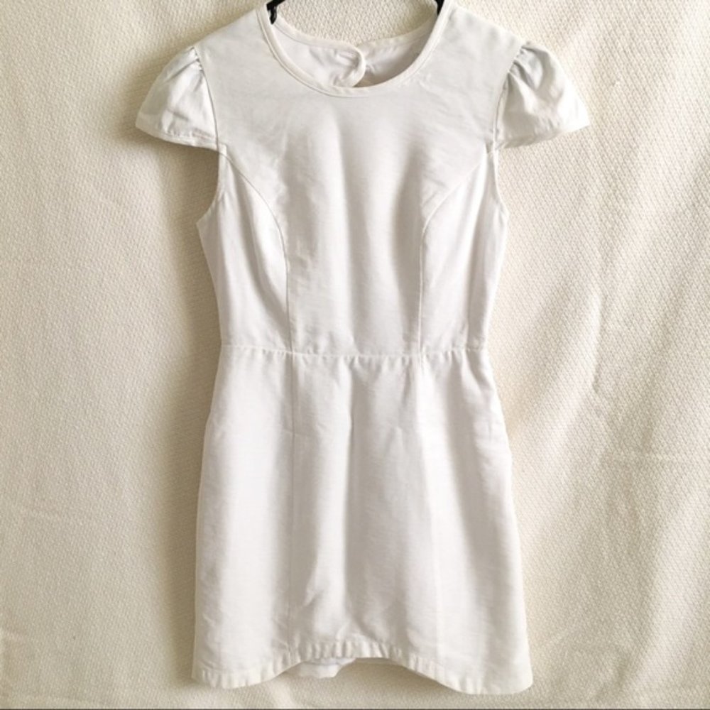 finders keepers white mini dress open back